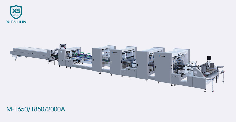 Linha reta Automático Pasta de corrugada para fortes Gluer